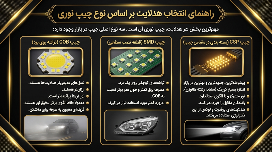 راهنمای خرید هدلایت براساس چیپ