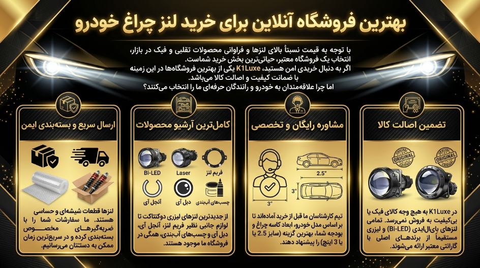 خرید آنلاین لنز چراغ جلو 
