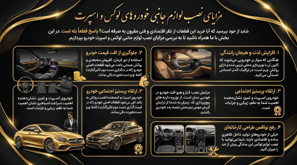 مزایای قطعات لوکس و اسپرت خودرو 
