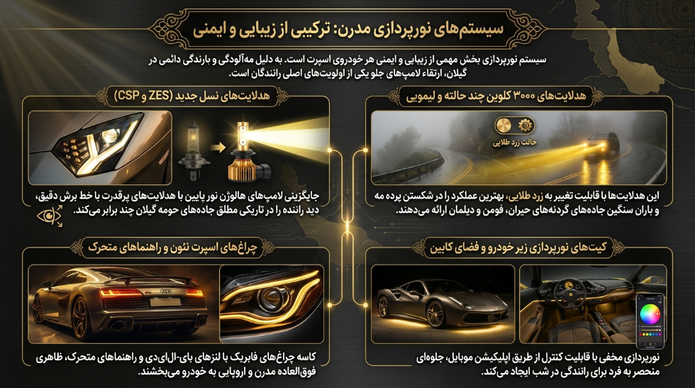 سیستم نورپردازی خودرو 